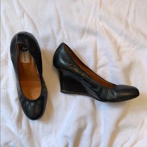 Lanvin Leather Round Toe Wedge